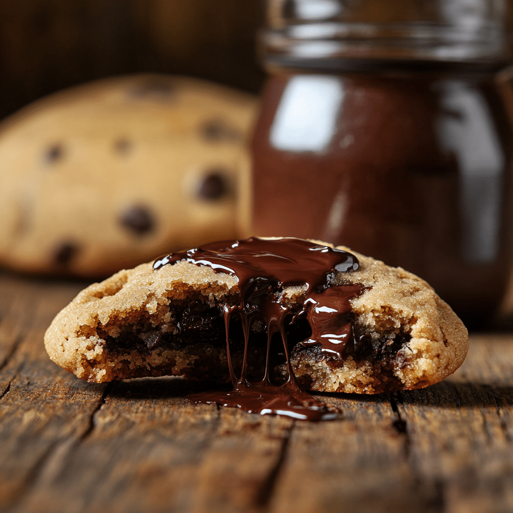 Brown Butter Chocolate Chip Cookies Sourdough: Chewy, Tangy, Perfect 7 Brown butter chocolate chip cookie sourdough broken open with melted chocolate