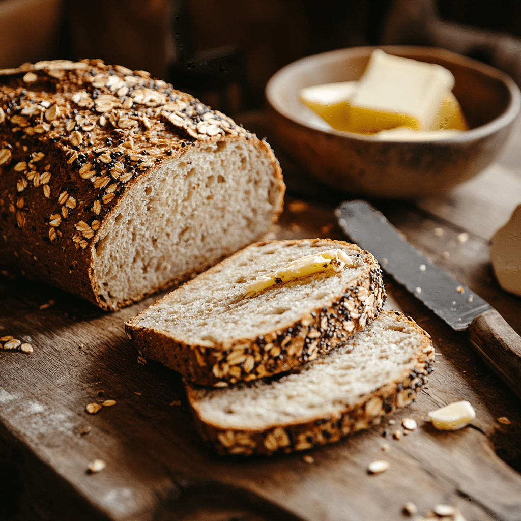 Sourdough Multigrain Recipe: A Rustic Loaf with Real Soul 10 Sliced sourdough multigrain bread with visible seeds