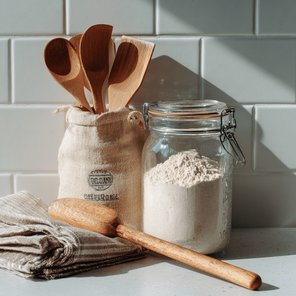 sourdough-starter-feeding-setup Proper sourdough starter feeding and care setup
