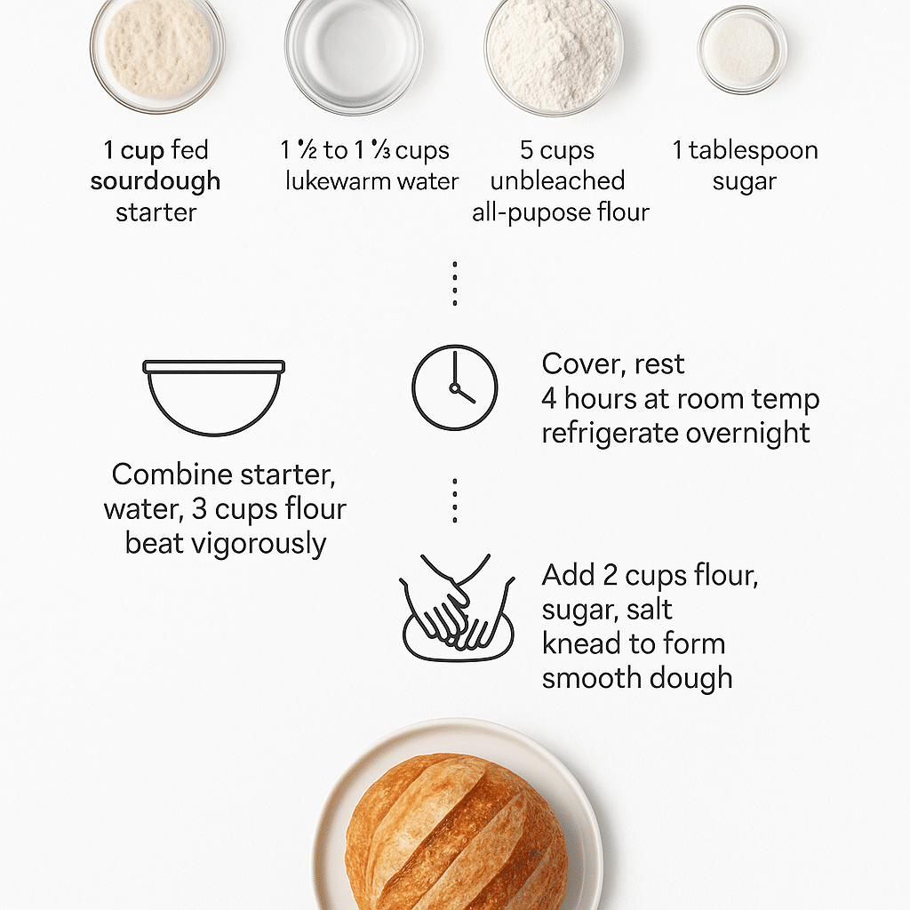 Zourdough Sourdough: The Ultimate Guide to Real Sourdough 3 Sourdough starter flour water ingredients setup