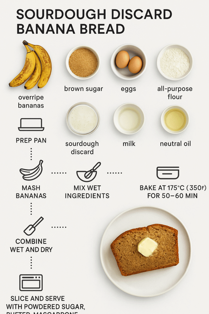 Banana Bread Discard Sourdough Recipe: Moist, Easy Comfort Bake 6 Ingredients for banana bread discard sourdough recipe