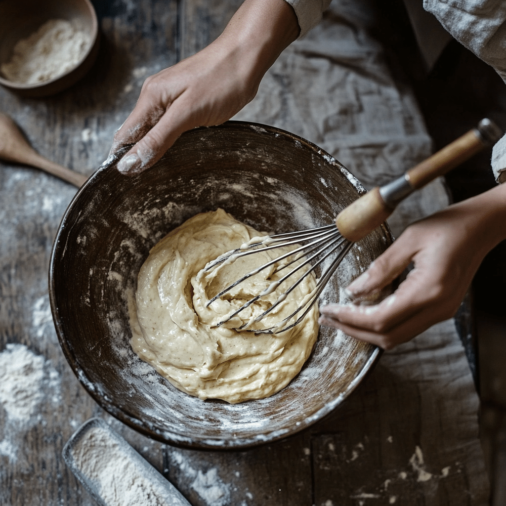 Sourdough Starter Discard Recipes Muffins That Actually Stay Moist 7 mixing sourdough muffin batter