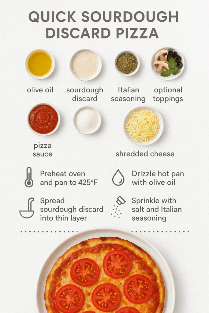 Quick Sourdough Discard Pizza Recipe: Amazing 30-Min Dinner 6 Ingredients for quick sourdough discard pizza recipe