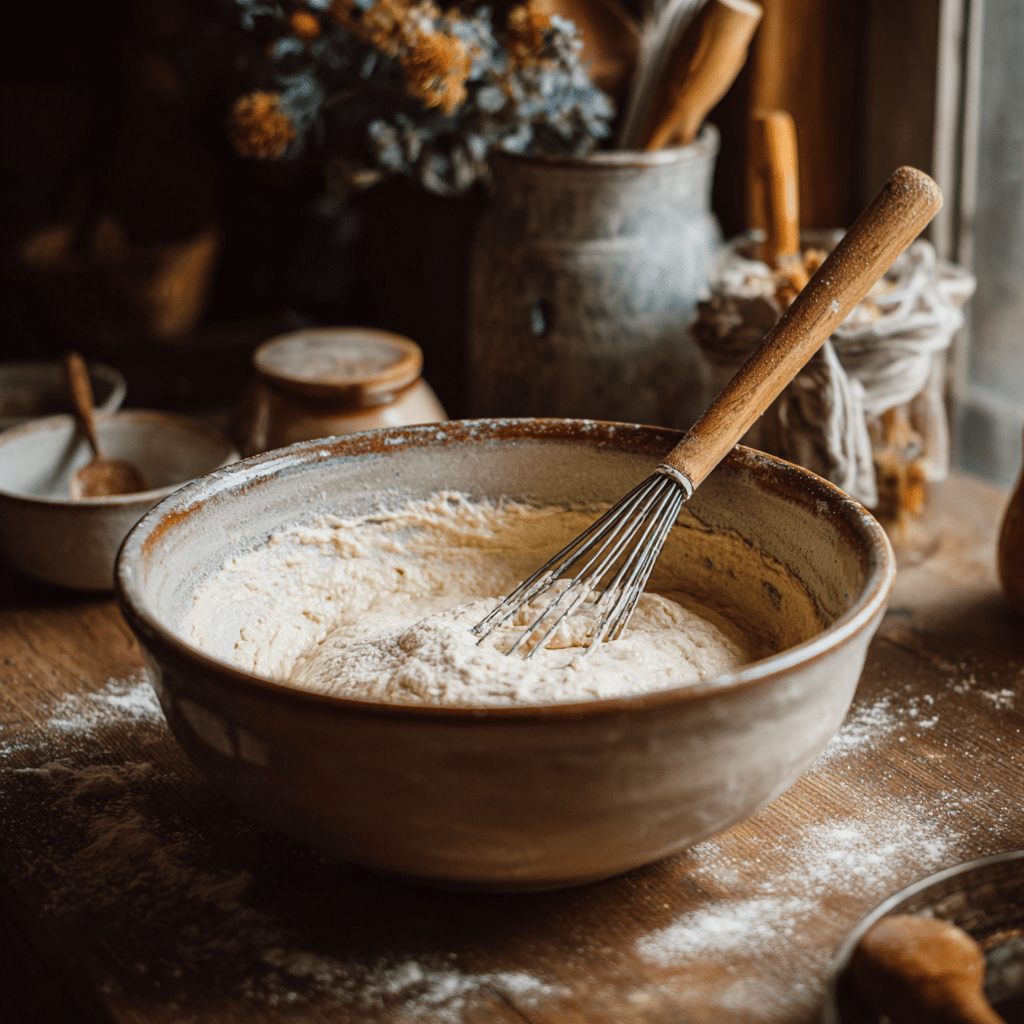 Sourdough Discard Breakfast Recipes You’ll Want Every Morning 4 mixing sourdough discard breakfast batter