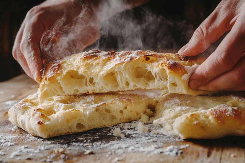 Focaccia Bread What to Eat It With for Easy, Cozy Meals 6 tearing focaccia bread step